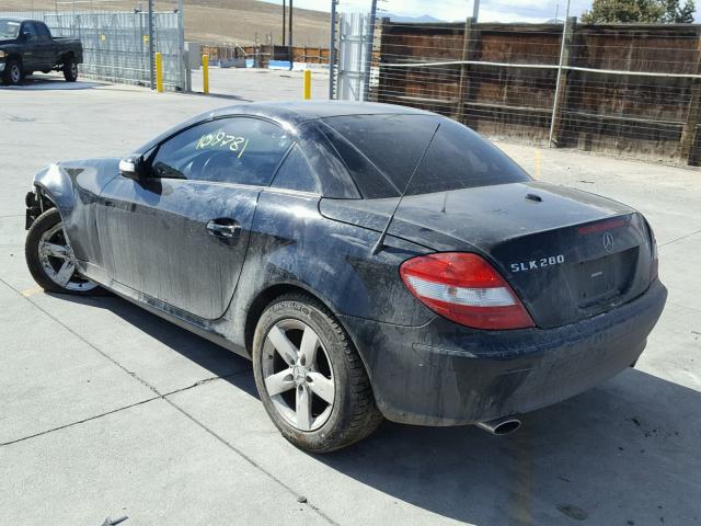 WDBWK54F37F138377 - 2007 MERCEDES-BENZ SLK 280 BLACK photo 3