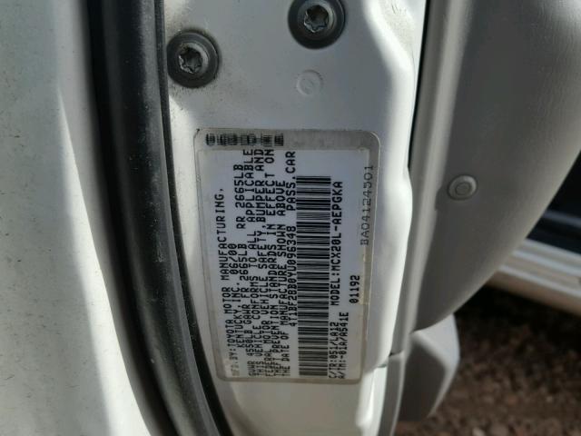 4T1BF28B0YU096348 - 2000 TOYOTA AVALON XL WHITE photo 10