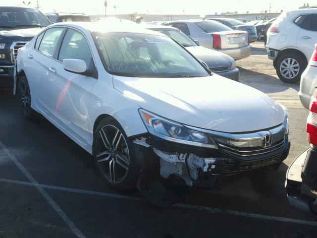 1HGCR2F52HA049824 - 2017 HONDA ACCORD SPO WHITE photo 1