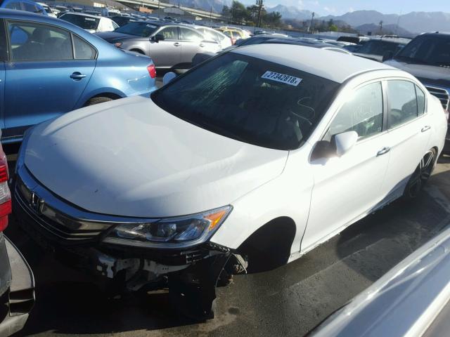 1HGCR2F52HA049824 - 2017 HONDA ACCORD SPO WHITE photo 2