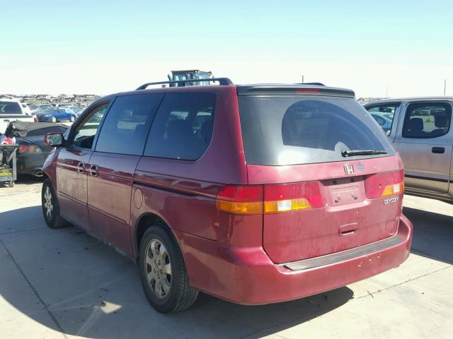 5FNRL18884B142912 - 2004 HONDA ODYSSEY EX RED photo 3