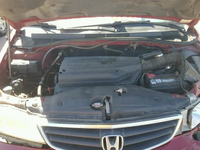 5FNRL18884B142912 - 2004 HONDA ODYSSEY EX RED photo 7