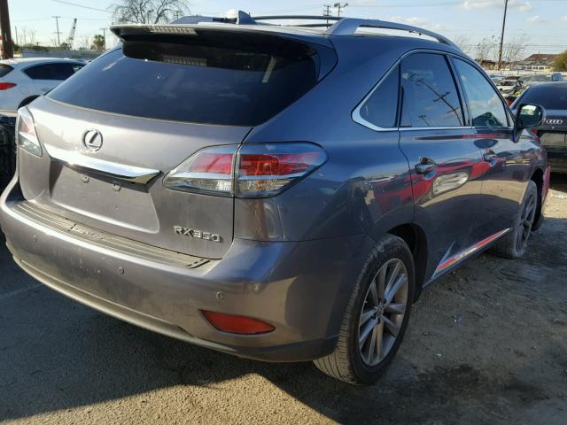 JTJZK1BA9E2012458 - 2014 LEXUS RX 350 CHARCOAL photo 4