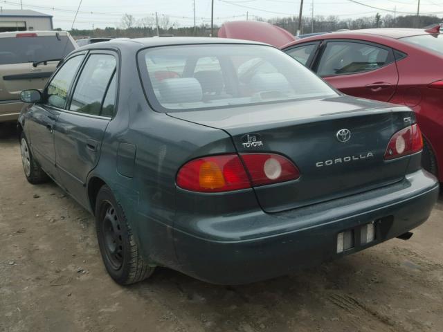 2T1BR12E81C424840 - 2001 TOYOTA COROLLA CE GREEN photo 3