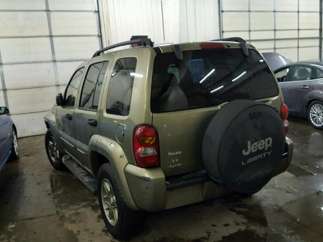 1J4GL38KX2W332499 - 2002 JEEP LIBERTY RE GREEN photo 3