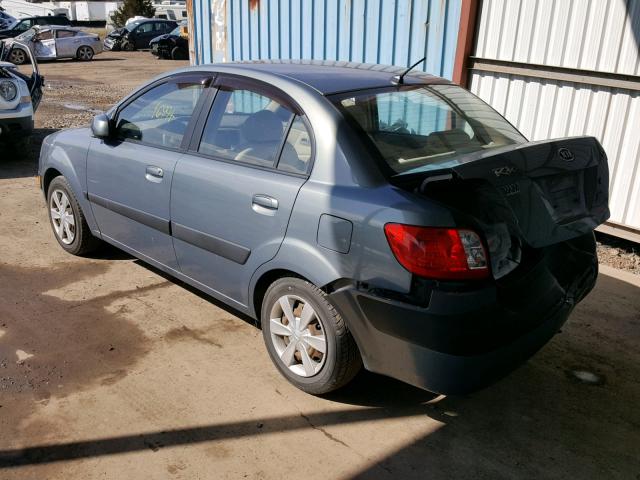 KNADE123876240546 - 2007 KIA RIO BASE BLUE photo 3