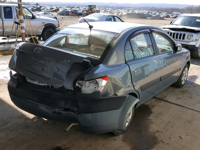 KNADE123876240546 - 2007 KIA RIO BASE BLUE photo 4