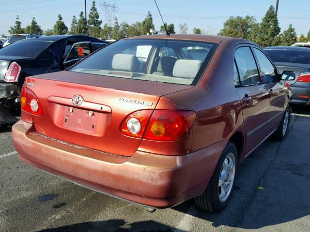 1NXBR32E13Z102361 - 2003 TOYOTA COROLLA CE RED photo 4