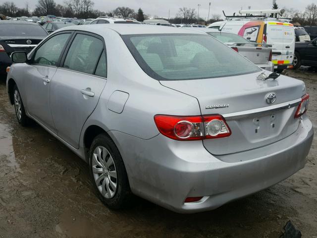 2T1BU4EE5DC010348 - 2013 TOYOTA COROLLA BA SILVER photo 3