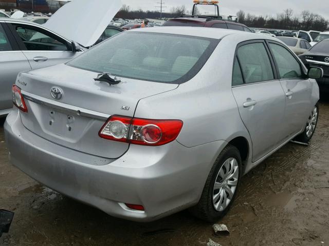 2T1BU4EE5DC010348 - 2013 TOYOTA COROLLA BA SILVER photo 4