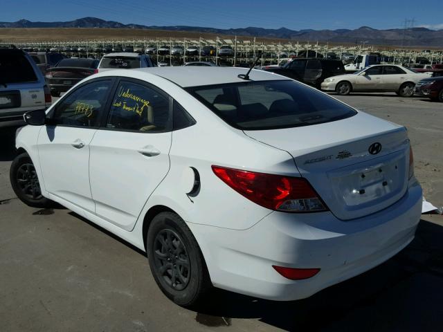 KMHCT4AE6EU639940 - 2014 HYUNDAI ACCENT GLS WHITE photo 3