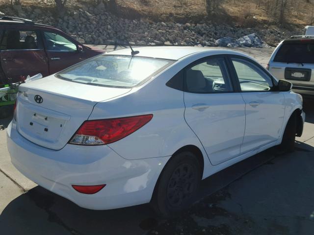 KMHCT4AE6EU639940 - 2014 HYUNDAI ACCENT GLS WHITE photo 4