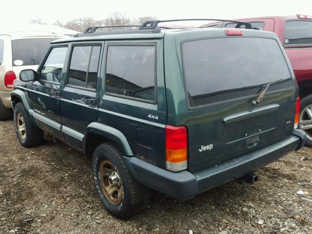 1J4FF68S6XL509028 - 1999 JEEP CHEROKEE S GREEN photo 3