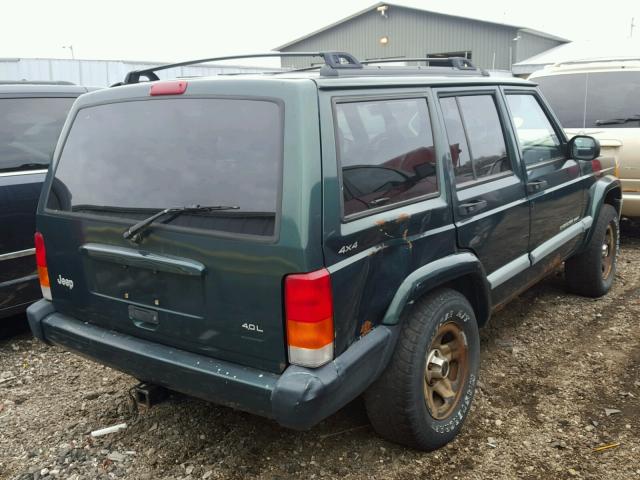 1J4FF68S6XL509028 - 1999 JEEP CHEROKEE S GREEN photo 4