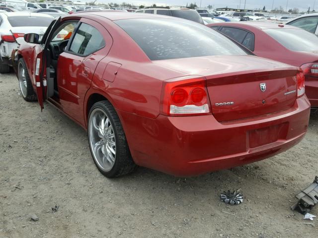 2B3KA43D89H523420 - 2009 DODGE CHARGER RED photo 3