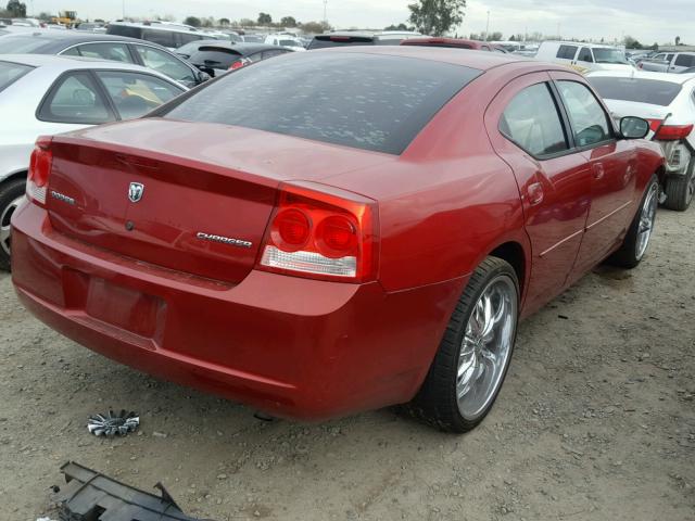 2B3KA43D89H523420 - 2009 DODGE CHARGER RED photo 4