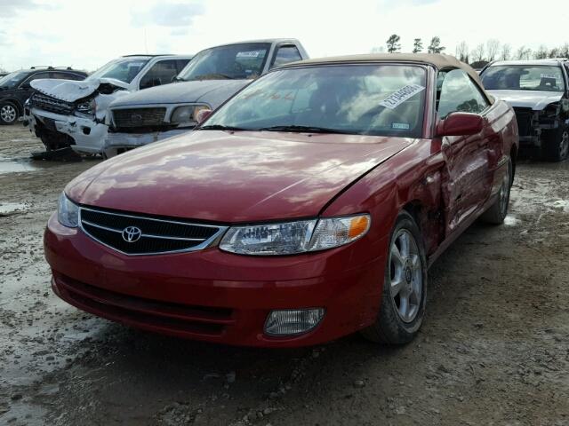 2T1FF22P01C456814 - 2001 TOYOTA CAMRY SOLA RED photo 2