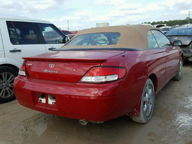 2T1FF22P01C456814 - 2001 TOYOTA CAMRY SOLA RED photo 4