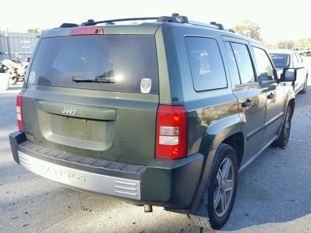 1J8FT48W97D352409 - 2007 JEEP PATRIOT LI GREEN photo 4