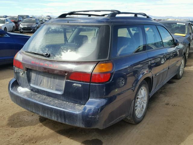 4S3BH635337305760 - 2003 SUBARU LEGACY L BLUE photo 4