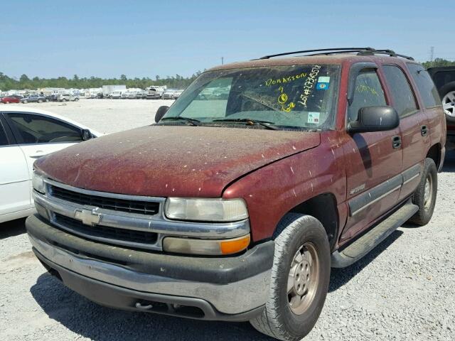 1GNEC13T71J179679 - 2001 CHEVROLET TAHOE C150 BURGUNDY photo 2