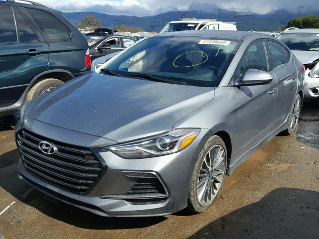 KMHD04LB4HU328544 - 2017 HYUNDAI ELANTRA SP GRAY photo 2