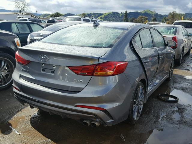 KMHD04LB4HU328544 - 2017 HYUNDAI ELANTRA SP GRAY photo 4