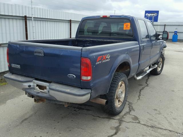 1FTSW21P75ED30548 - 2005 FORD F250 SUPER BLUE photo 4