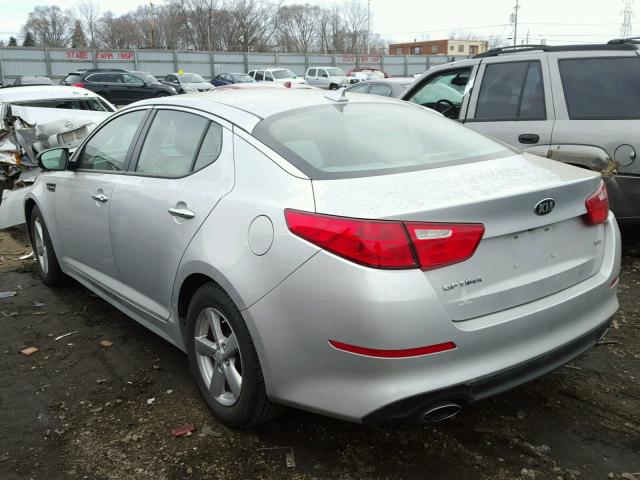 5XXGM4A71FG403417 - 2015 KIA OPTIMA LX SILVER photo 3