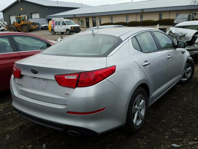 5XXGM4A71FG403417 - 2015 KIA OPTIMA LX SILVER photo 4