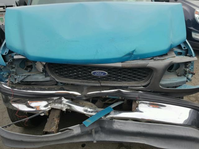 1FTZX1761WNB07377 - 1998 FORD F150 GREEN photo 7