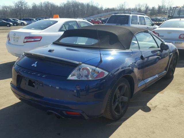 4A3AL25F69E013840 - 2009 MITSUBISHI ECLIPSE SP BLUE photo 4