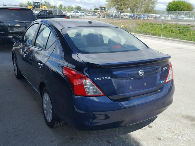 3N1CN7AP4CL939939 - 2012 NISSAN VERSA S BLUE photo 3