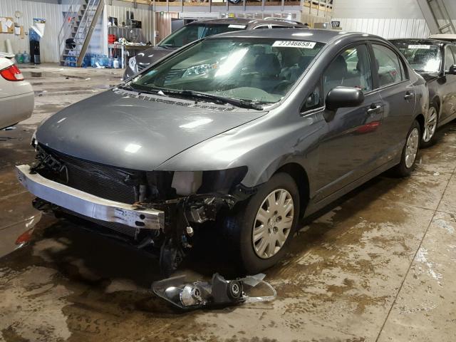 1HGFA16359L008994 - 2009 HONDA CIVIC VP GRAY photo 2