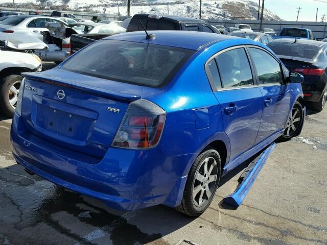 3N1AB6AP9CL650176 - 2012 NISSAN SENTRA 2.0 BLUE photo 4