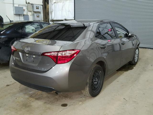 5YFBURHE6HP714136 - 2017 TOYOTA COROLLA L GRAY photo 4