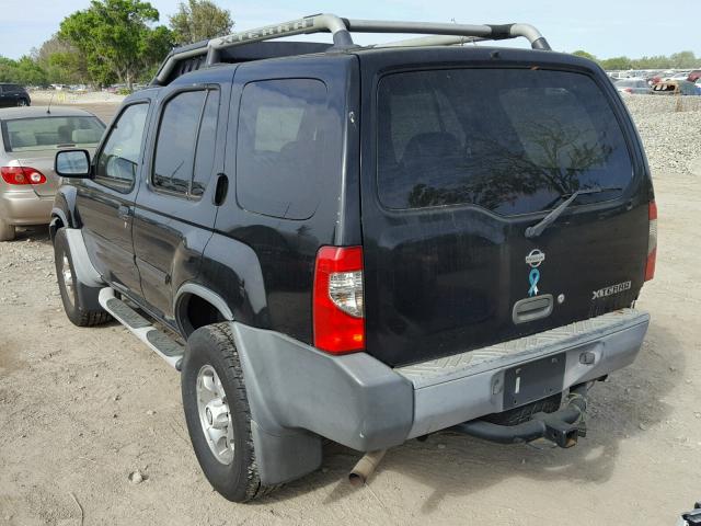 5N1ED28T81C579450 - 2001 NISSAN XTERRA XE BLACK photo 3