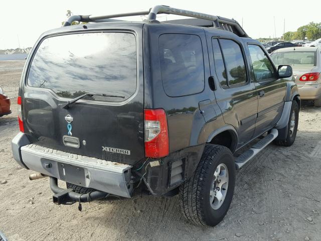 5N1ED28T81C579450 - 2001 NISSAN XTERRA XE BLACK photo 4