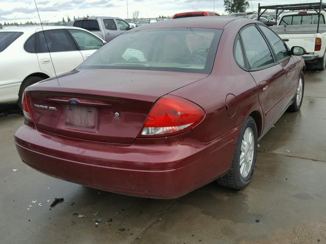 1FAHP56S75A254851 - 2005 FORD TAURUS SEL MAROON photo 4