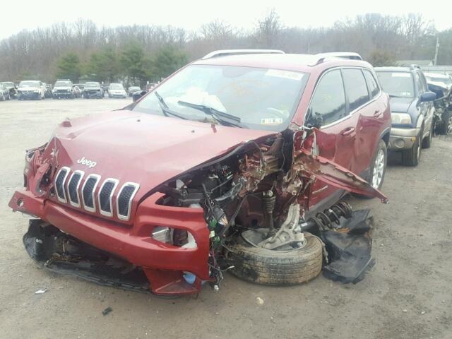 1C4PJMCS5FW511113 - 2015 JEEP CHEROKEE L RED photo 2