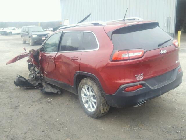 1C4PJMCS5FW511113 - 2015 JEEP CHEROKEE L RED photo 3