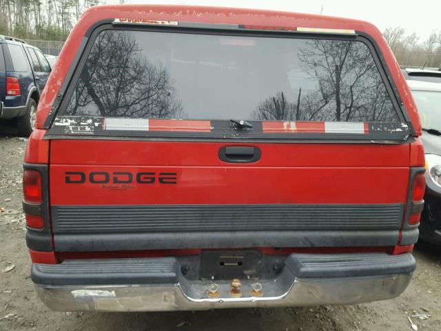 3B7HC13YXWG141521 - 1998 DODGE RAM 1500 RED photo 9