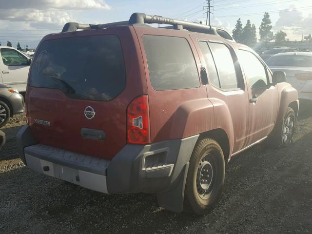 5N1AN08U59C512499 - 2009 NISSAN XTERRA OFF MAROON photo 4