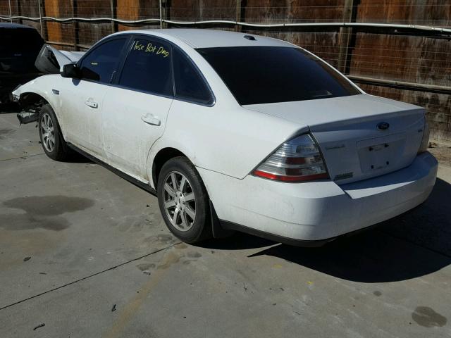 1FAHP24W68G179274 - 2008 FORD TAURUS SEL WHITE photo 3