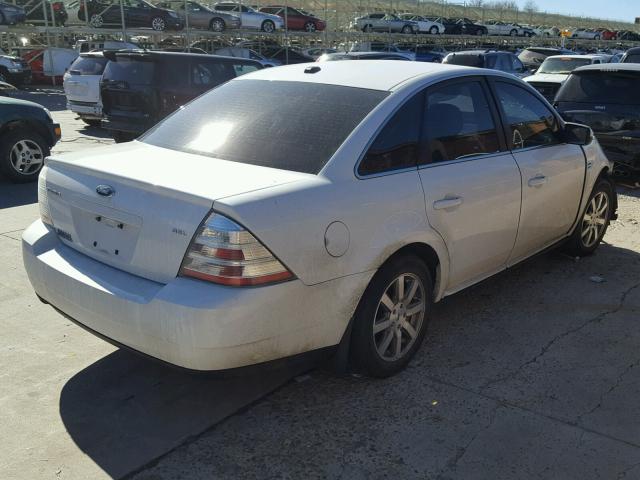 1FAHP24W68G179274 - 2008 FORD TAURUS SEL WHITE photo 4