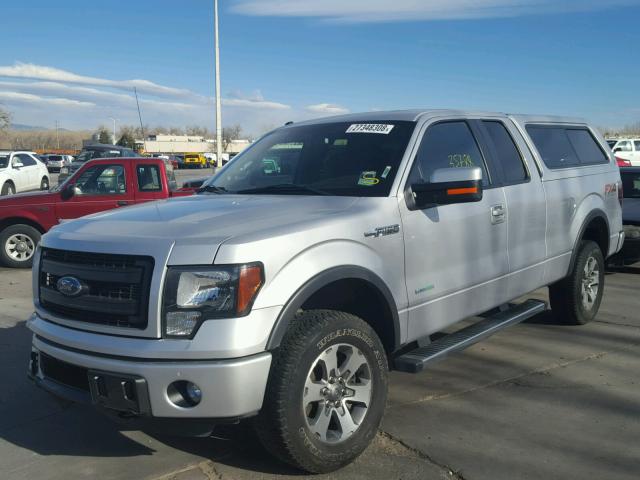 1FTFX1ET4EKF74787 - 2014 FORD F150 SUPER SILVER photo 2