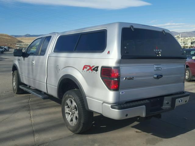 1FTFX1ET4EKF74787 - 2014 FORD F150 SUPER SILVER photo 3