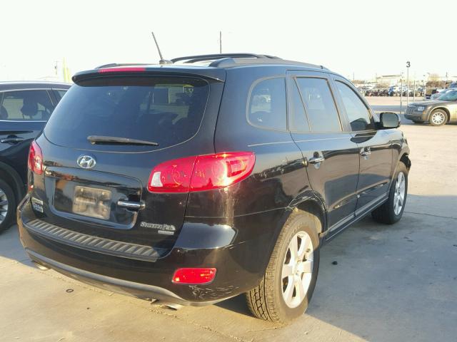 5NMSH13EX9H242595 - 2009 HYUNDAI SANTA FE S BLACK photo 4