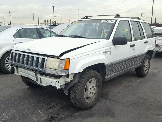 1J4GZ58SXSC612600 - 1995 JEEP GRAND CHER WHITE photo 2