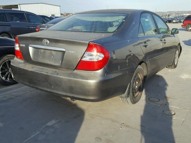 4T1BE32K33U715695 - 2003 TOYOTA CAMRY LE GRAY photo 4